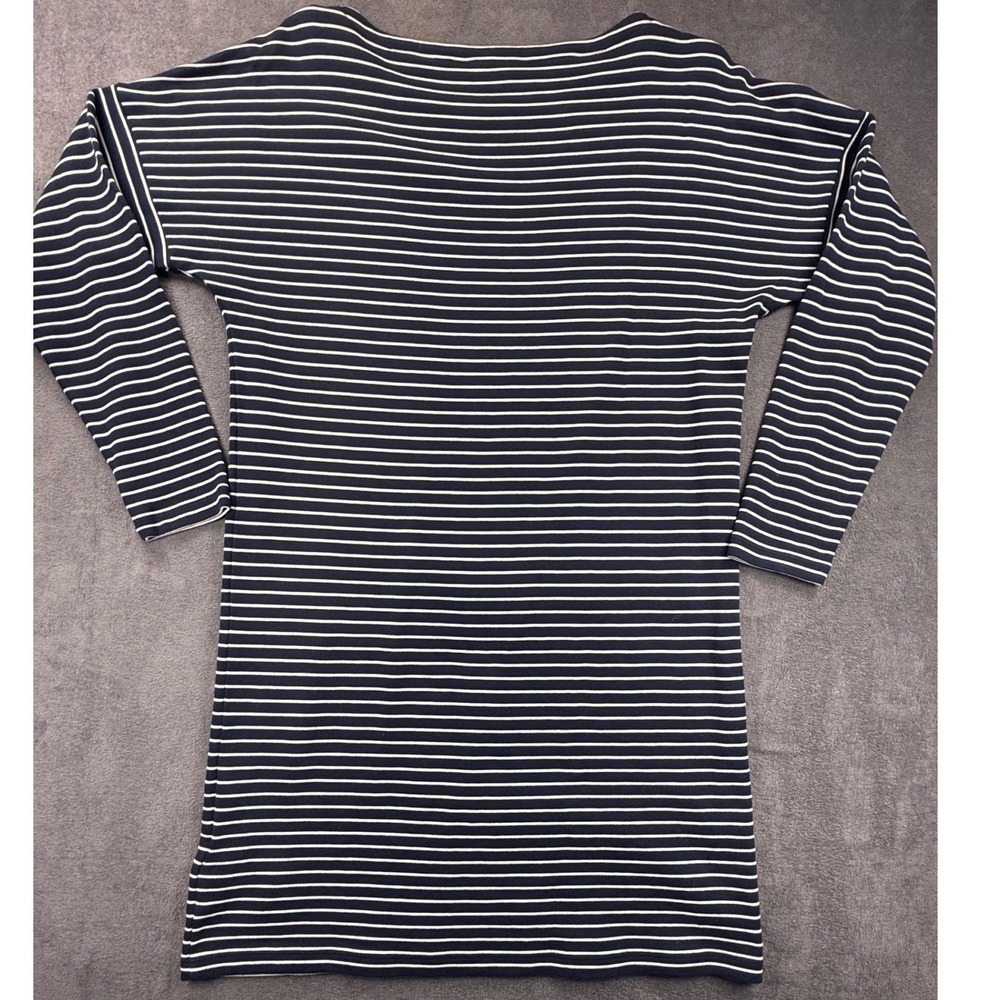 Lacoste dress navy blue white stripe long sleeve EU 34 US 2 XS boatneck - Picture 13 of 14